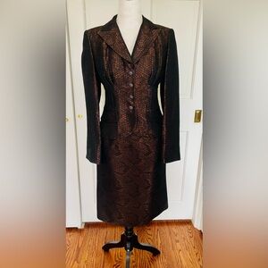 KAY UNGER knee high pencil skirt suit set